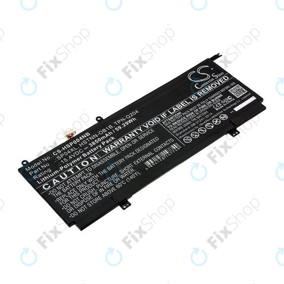 Battery for HP Spectre X360 13, 3850mAh, Li-Pol, 15.4V, HSTNN-OB1B, HQ