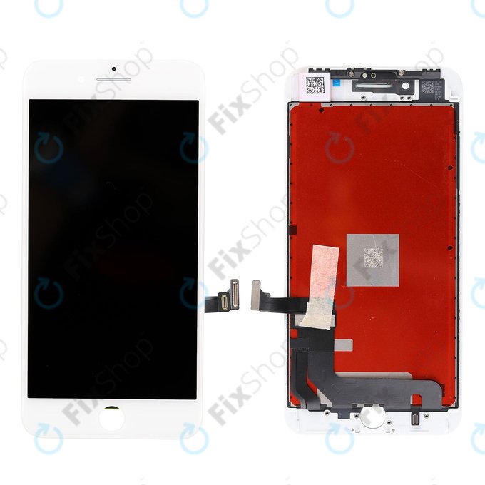 Display for iPhone 8 Plus, White, Touch Screen with Frame