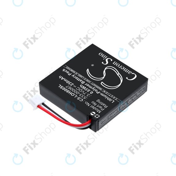 Battery for Logitech H800, 230mAh, Li-Pol, 3.7V, 533-000067, HQ