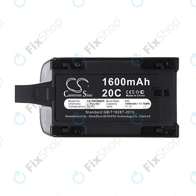 Battery for Parrot Bebop Drone 3.0, Mini Quadcopter, 1600mAh, Li-Pol, 11.1V, HQ