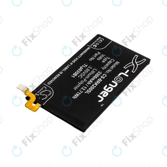 Battery for Blackberry BBF 100, 3300mAh, Li-Pol, 3.85V, TLp035B1, HQ