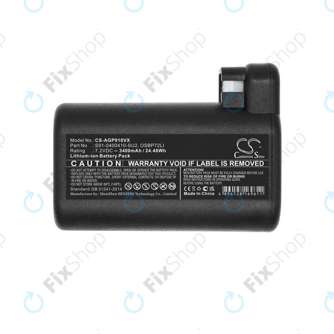 AEG RX-series, Electrolux E, P-series - Battery S91-0400410-SU2, OSBP72LI, OSBP72LI25 Li-Ion 7.2V 3400mAh HQ