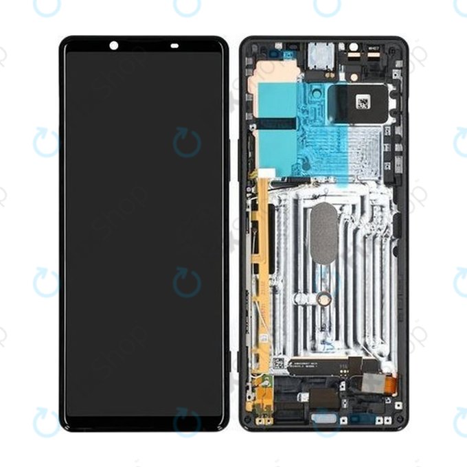 Sony Xperia 1 II - LCD Display + Touch Screen + Frame (Black) - A5019821A Genuine Service Pack