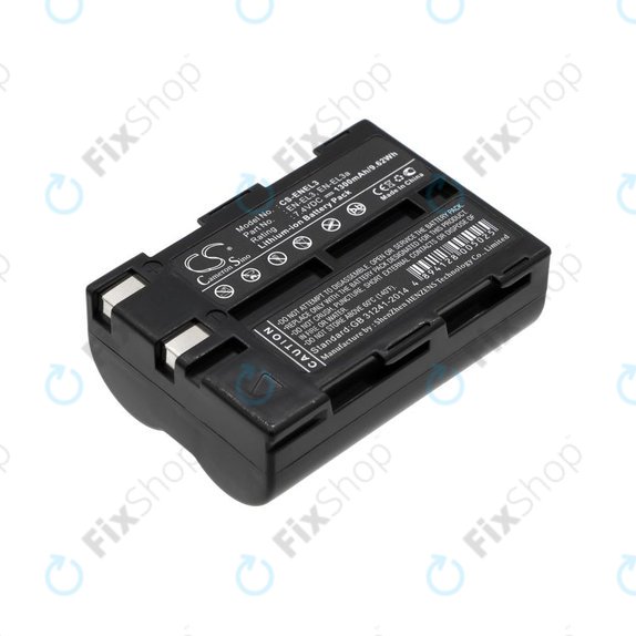 Battery for Nikon D100, D50, D70, D70s, 1300mAh, Li-Ion, 7.4V, EN-EL3, HQ