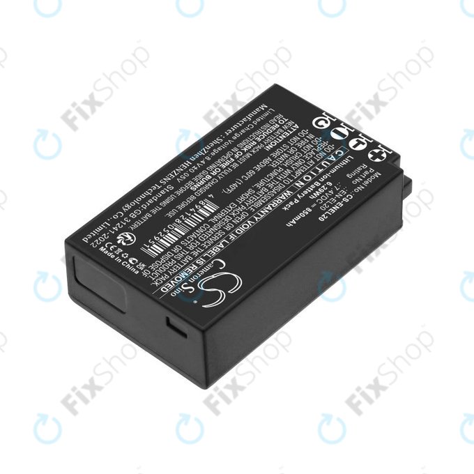 Battery for Nikon Coolpix A, 850mAh, Li-Ion, 7.4V, EN-EL20, HQ