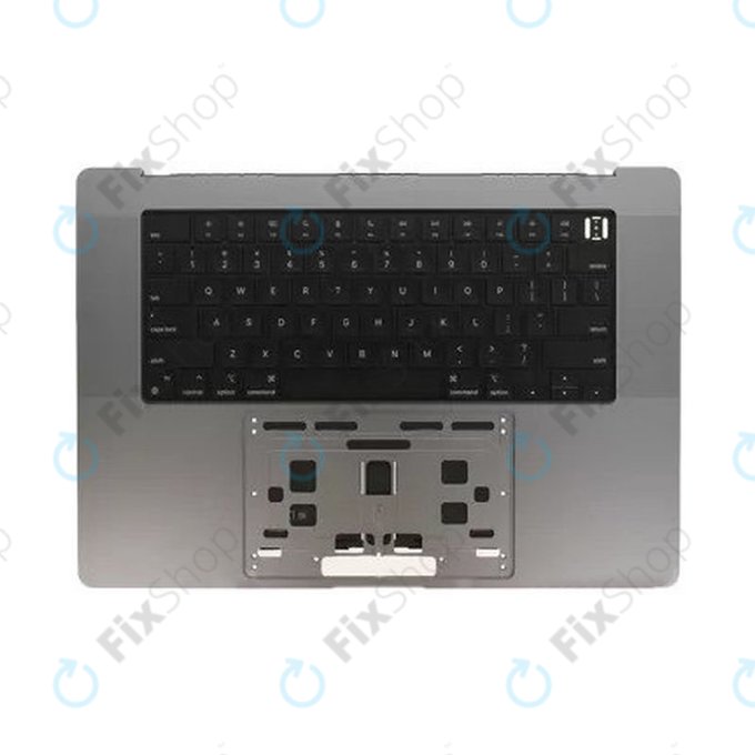 Top case keyboard frame for MacBook Pro 16" A2780 (2023), with US keyboard and battery, Space Gray, 661-32189, Genuine Apple