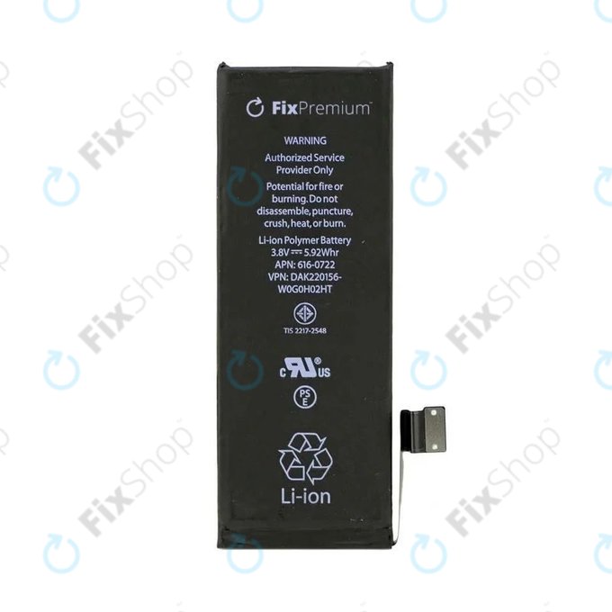 Battery for iPhone 5S, 1560mAh, FixPremium
