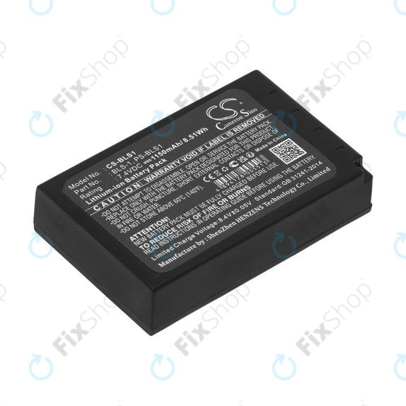 Battery for Olympus E-400, 1150mAh, Li-Ion, 7.4V, PS-BLS1, HQ