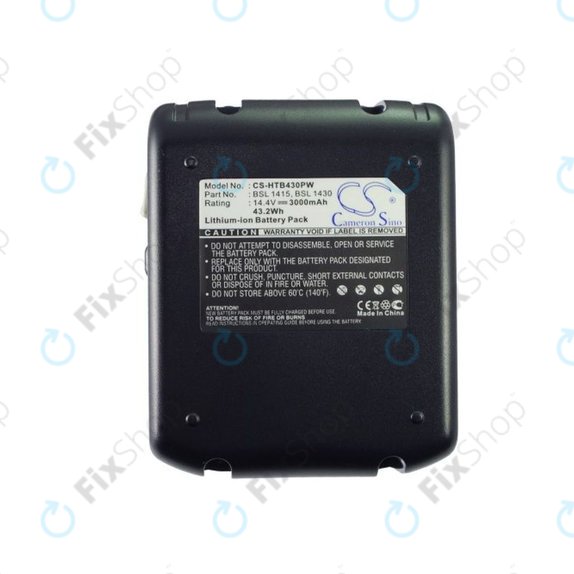 Battery for Hitachi C 14dsl, Dv 14dbl, Wh 14dbl, 3000mAh, Li-Ion, 14.4V, BSL 1415, BSL 1430, HQ