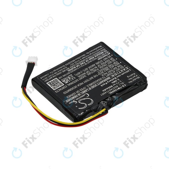 Battery for TomTom Via 1405, 900mAh, Li-Ion, 3.7V, 6027A0114501, HQ