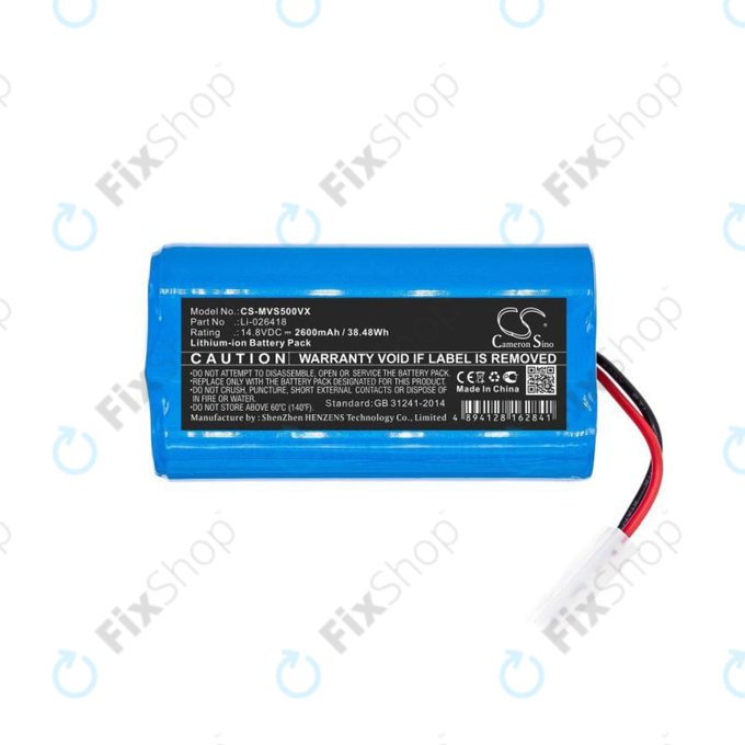 Xiaomi Essential (Mijia G1), Flyco FC-series, myVacBot SN500, Panasonic MC-series, Phicomm X3, Puppy R-series - Battery Li-026418 Li-Ion 14.8V 2600mAh HQ