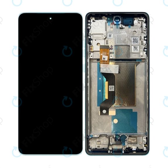 Motorola Edge 60 Fusion - LCD Display + Touch Screen + Frame (Amazonite) - 5D68C29879 Genuine Service Pack