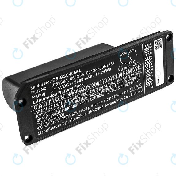 Battery for Bose 413295, SoundLink Mini, 2600mAh, Li-ion, 7.4V, 061384, HQ
