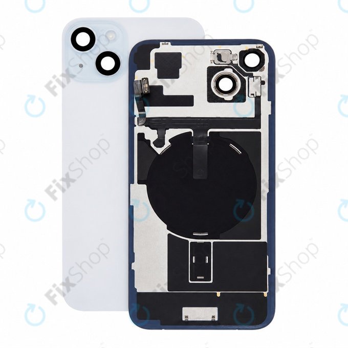 Rear Housing Glass for iPhone 15 Plus, Blue, Pulled A