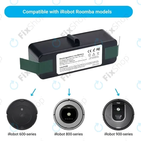 iRobot Roomba 600, 800, 900-series - Battery 4502233, 4374392, 2130LI Li-Ion 14.4V 5800mAh