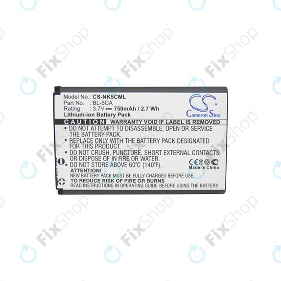 Nokia 3110 Classic - Battery BL-5C 750mAh HQ