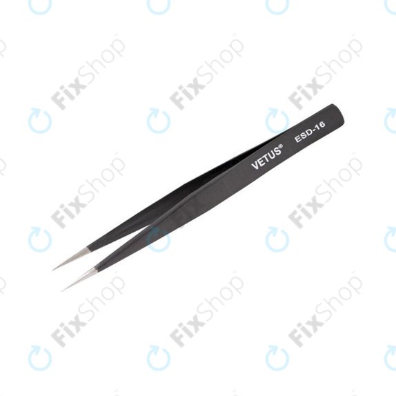 Vetus ESD-16 - Antistatic Metal Tweezer with Straight-Pointed Tip (128mm)