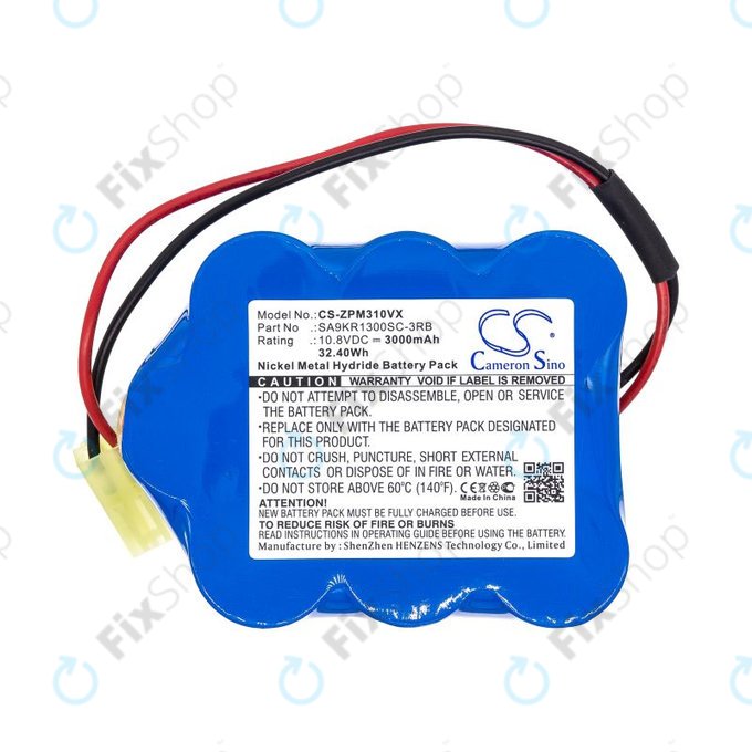 Battery for Zepter LMG-310, 9P-130, 3000mAh, Ni-MH, 10.8V, SA9KR1300SC-3RB, HQ