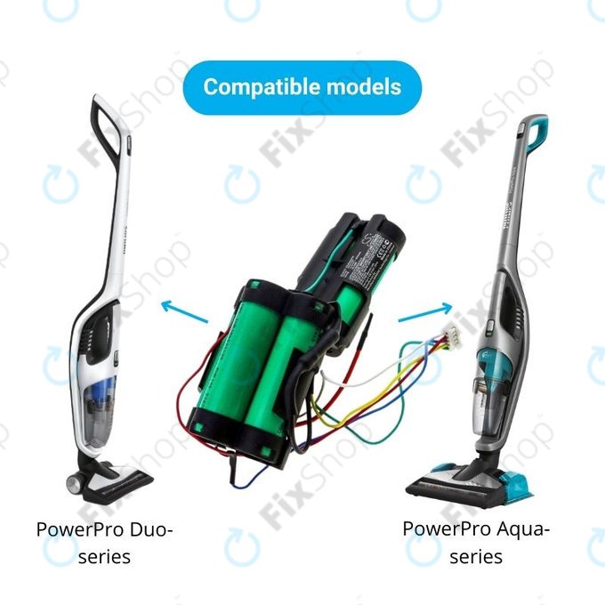 Vhbw Batterie compatible avec Philips FC6168, FC6169, FC6171, FC6404, FC6405, FC6763 aspirateur, robot électroménager (2500mAh, 18,5V, Li-ion) | Leroy Merlin