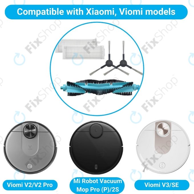 Xiaomi Viomi V2, V2 Pro, V3, SE, Mi Robot Vacuum Mop Pro (P), 2S - Standard Set
