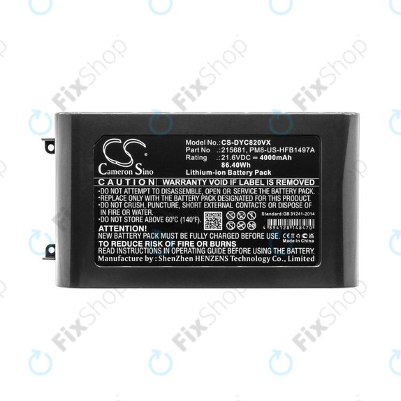 Dyson V8 - Battery 215681, PM8-US-HFB1497A Li-Ion 21.6V 4000mAh HQ