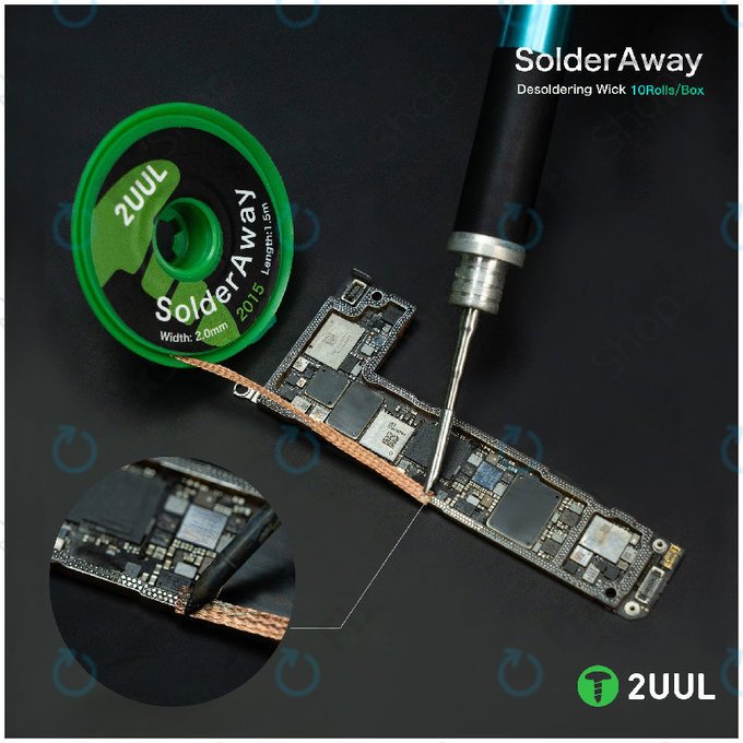 Desoldering Wick, Solder Vampire, 2UUL DW11, 10 rolls/Box