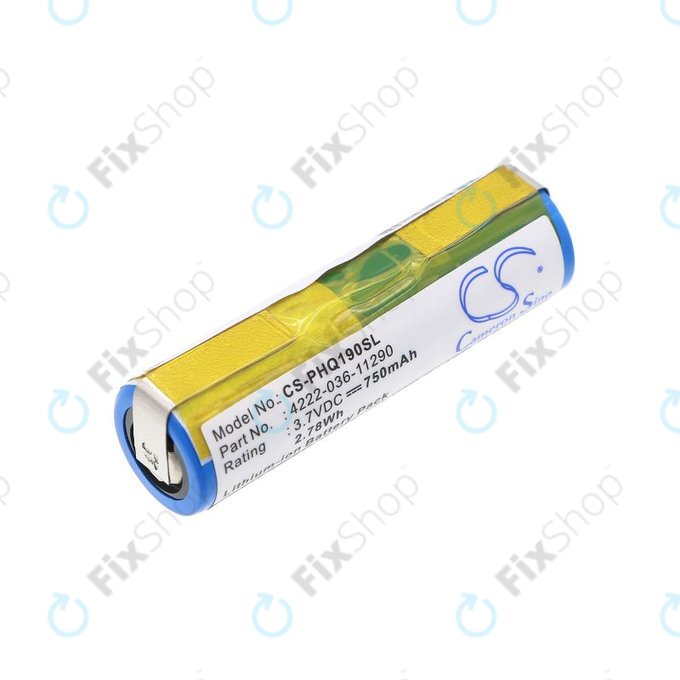 Battery for Philips 8895XL, 750mAh, Li-Ion, 3.7V, 036-11290, HQ