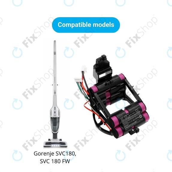 Gorenje SVC-series - Battery 861789 Li-Ion 18.0V 3000mAh HQ