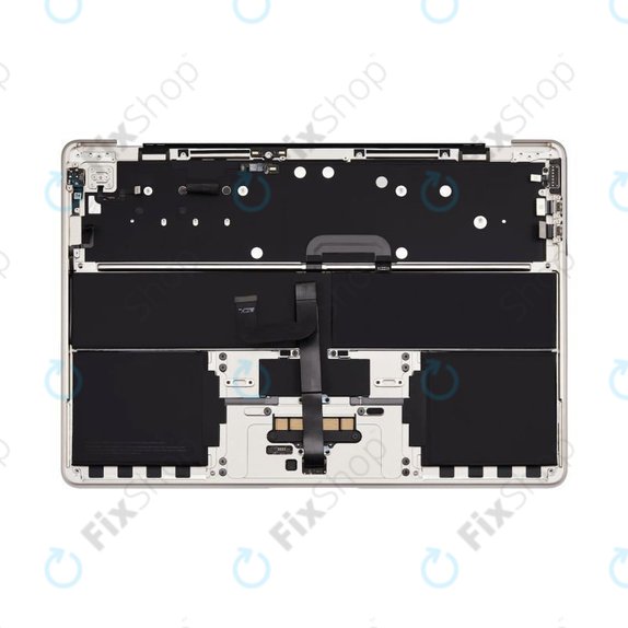 Top case keyboard frame for MacBook Air 13", A3113 (2024), with US keyboard and battery, Starlight, 661-40229, Genuine Apple