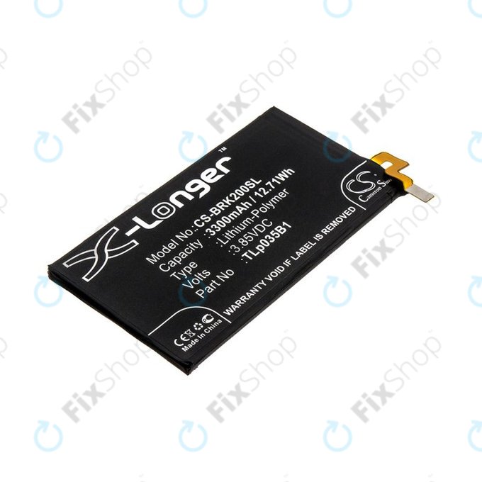 Battery for Blackberry BBF 100, 3300mAh, Li-Pol, 3.85V, TLp035B1, HQ