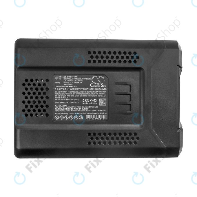 Battery for Greenworks Pro 80V, Cramer 82V, Stiga Combi, Stiga Multiclip, 2000mAh, Li-Ion, 80V, 2901302, HQ