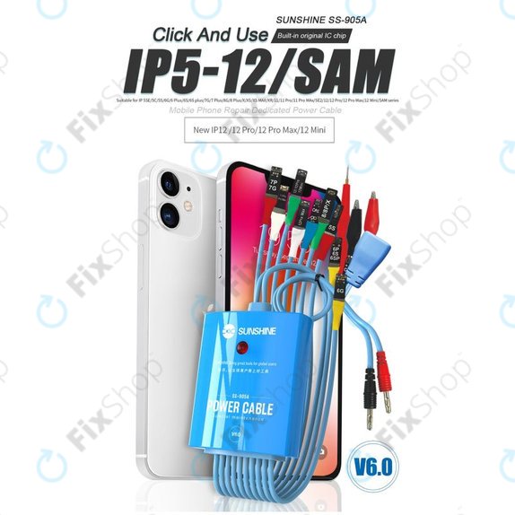 SunShine SS-905A Power Supply Cable Set (iPhone 5S - 12 Pro Max, Samsung)