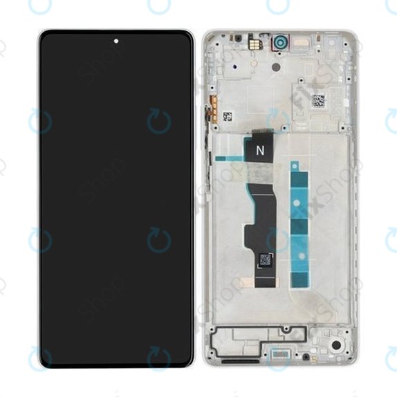 Xiaomi Redmi Note 13 5G 2312DRAABC - LCD Display + Touch Screen + Frame (Arctic White) - 5600040N1700 Genuine Service Pack