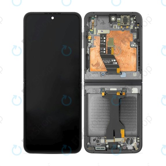 Samsung Galaxy Z Flip 6 F741B - LCD Display + Touch Screen + Frame (Black) OLED