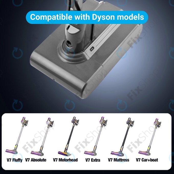 Dyson V7 - Battery 968670-02, 968670-03 Li-Ion 21.6V 4000mAh