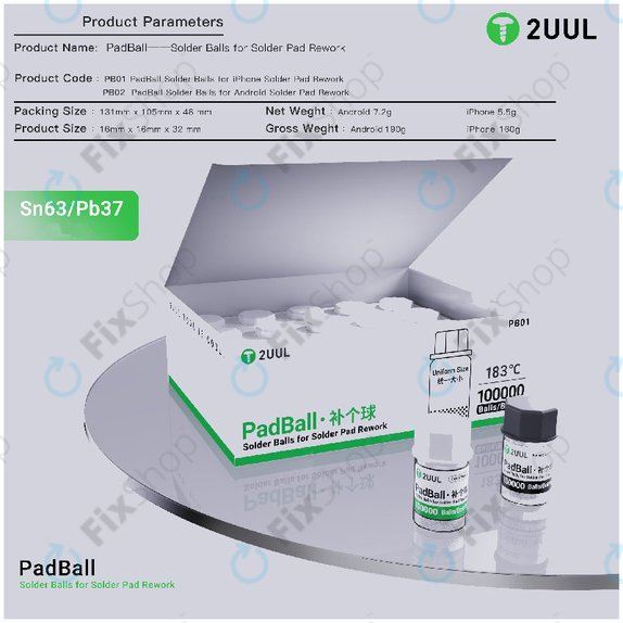 Solder Balls, Android Repair, 2UUL PB02