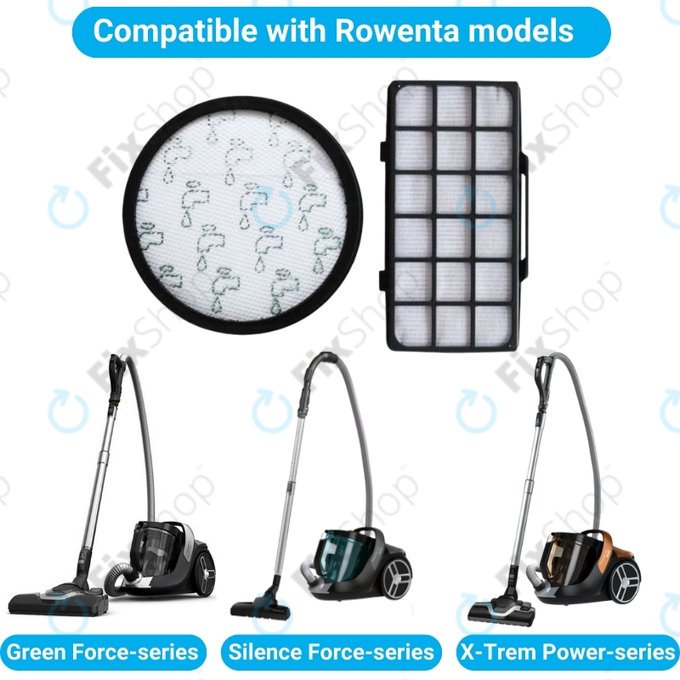 Rowenta Green Force, Silence Force, X-Trem Power - Filter Set