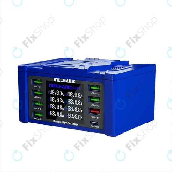 Mechanic V-Power 8 Pro - USB Charging Station with USB-C, USB 3.0