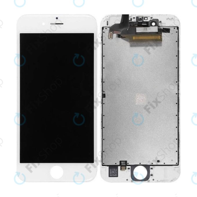 Display In-Cell for iPhone 6S, White, Touch Screen with Frame, FixPremium
