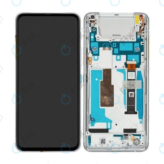 Asus Zenfone 8 Flip ZS672KS - LCD Display + Touch Screen + Frame (Glacier Silver) - 90AI0042-R20010 Genuine Service Pack
