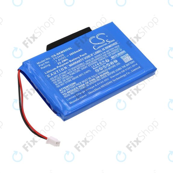 Battery for Satlink WS-6902, WS-6905, 3000mAh, Li-Pol, 7.4V, F03409, HQ