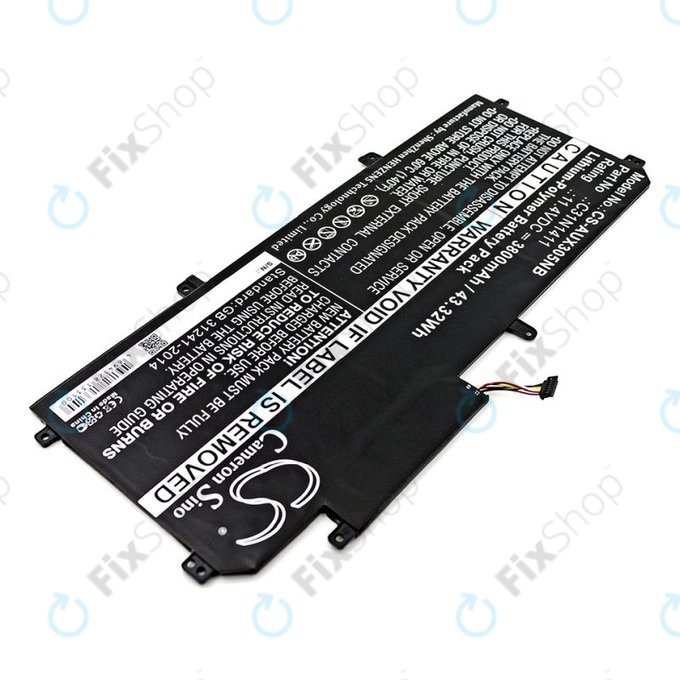 Battery for Asus Zenbook UX305, 3800mAh, Li-Pol, 11.4V, C31N1411, HQ