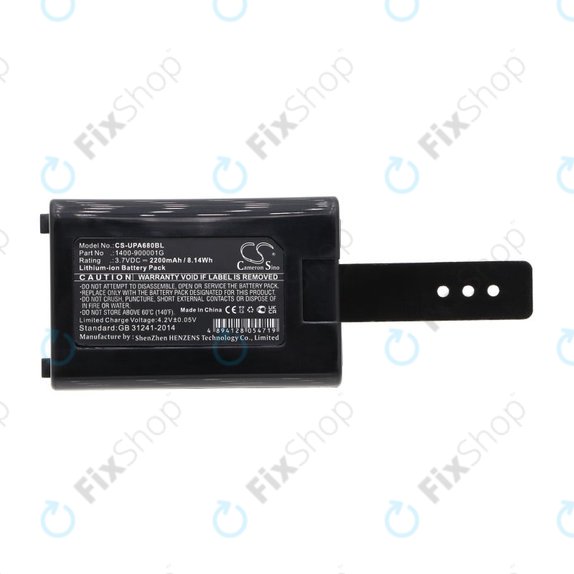 Battery for Unitech HT680, 2200mAh, Li-Ion, 3.7V, 1400-900005G, HQ