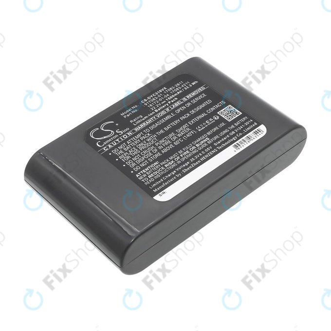 Battery for Dyson DC31, DC34, DC35, DC44, 1500mAh, Li-Ion, 22.2V, 17083-2811, HQ