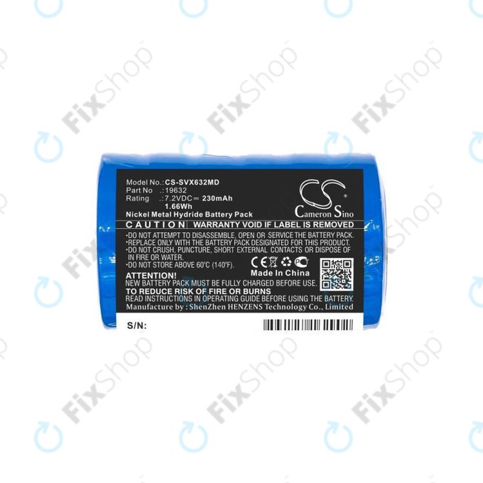 Battery for Servox Digital XI Speech, Servox Speech, 230mAh, Ni-MH, 7.2V, 19632, HQ