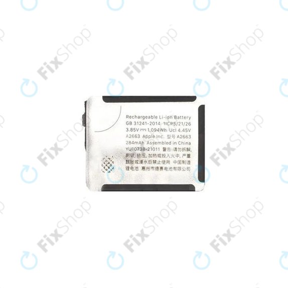 Battery for Apple Watch 7 41mm, 284mAh, A2663, Refurbished