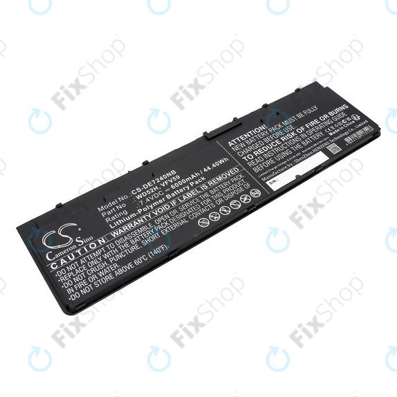 Battery for Dell Latitude E7240, 7250, 12, 6000mAh, Li-Pol, 7.4V, VFV59, HQ
