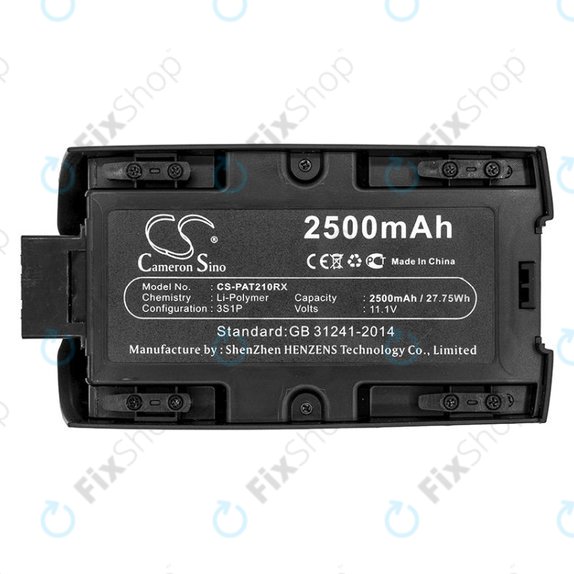 Battery for Parrot Bebop 2, Parrot Bebop 2 Pro, 2500mAh, Li-Pol, 11.1V, HQ