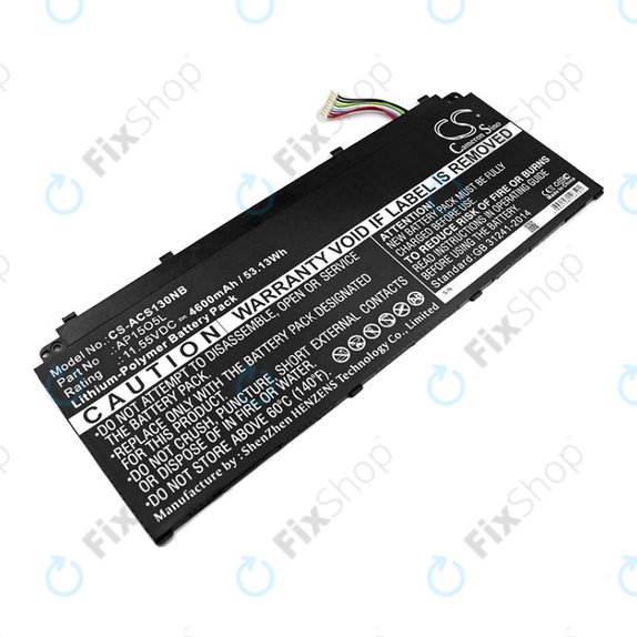 Battery for Acer Aspire S13, Chromebook R13, 4600mAh, Li-Pol, 11.55V, AP15O3K, HQ