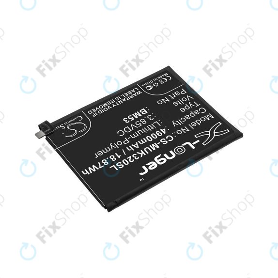Battery for Xiaomi Mi 10T 5G M2007J3SY, 4900mAh, Li-Pol, 3.85 V, BM53, HQ